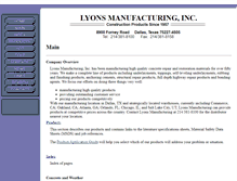 Tablet Screenshot of lyonsmanufacturing.com